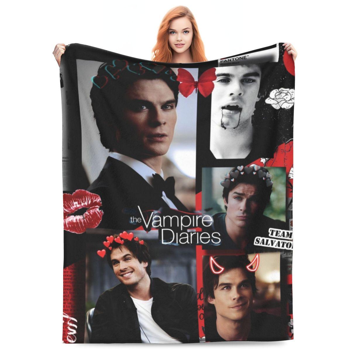 The Vampire Diaries Damon Salvatore Blanket Size: 75*100cm, Weight: 230 GSM