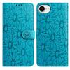 For iPhone 16e Leather Case Daisy Imprint Wallet Stand Phone Protective Cover