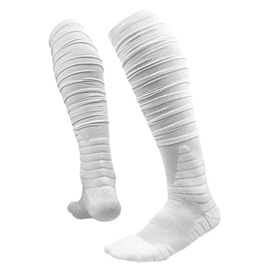 

Scrunch Football Socks Stretchy Knee High Sports Socks Extra Long Padded Athletic Socks for Men Women Soccer Baseball Softball L белый
