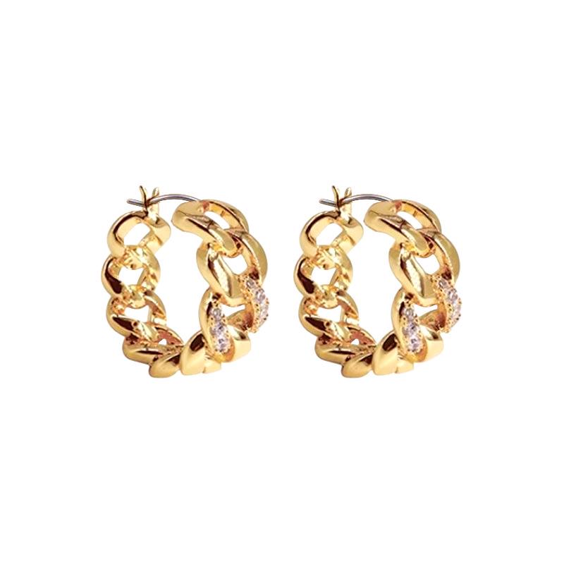 2025 Luxus Gold Diamant Creolen: Zhao Lusi Stil