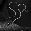 Titanium Steel Black Zircon Necklace Men Hip Hop Trendy Clavicle Chain