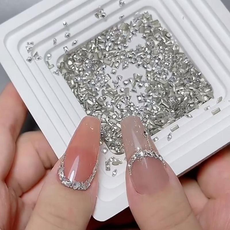 Mini Microzircon Nail Jewelry Flat Bottom Flash Mini Microzircon Horse Eye Drill Nail Jewelry Flash Mix