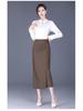 Women's Irregular Slit Pencil Skirt for Spring & Autumn – New Style Professional Straight Skirt