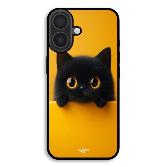 Coque de téléphone - MANIACASE - iPhone 17 - Silicone TPU - Souple - Chat mignon orange