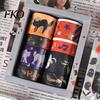 Multi-layer Washi Tape 8 Rolls Halloween Tape, Spooky Bat Witch Cat Pattern Decorative Set for Junk Journaling Supplies, Scrapbooking, DIY