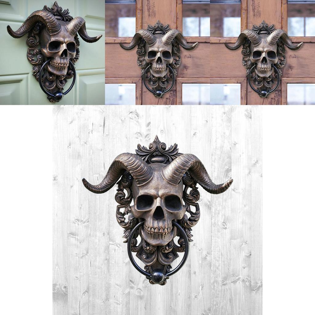Stylish American Resin Skull Ram Head Wall Decor Unique Synthetic Resin Craft