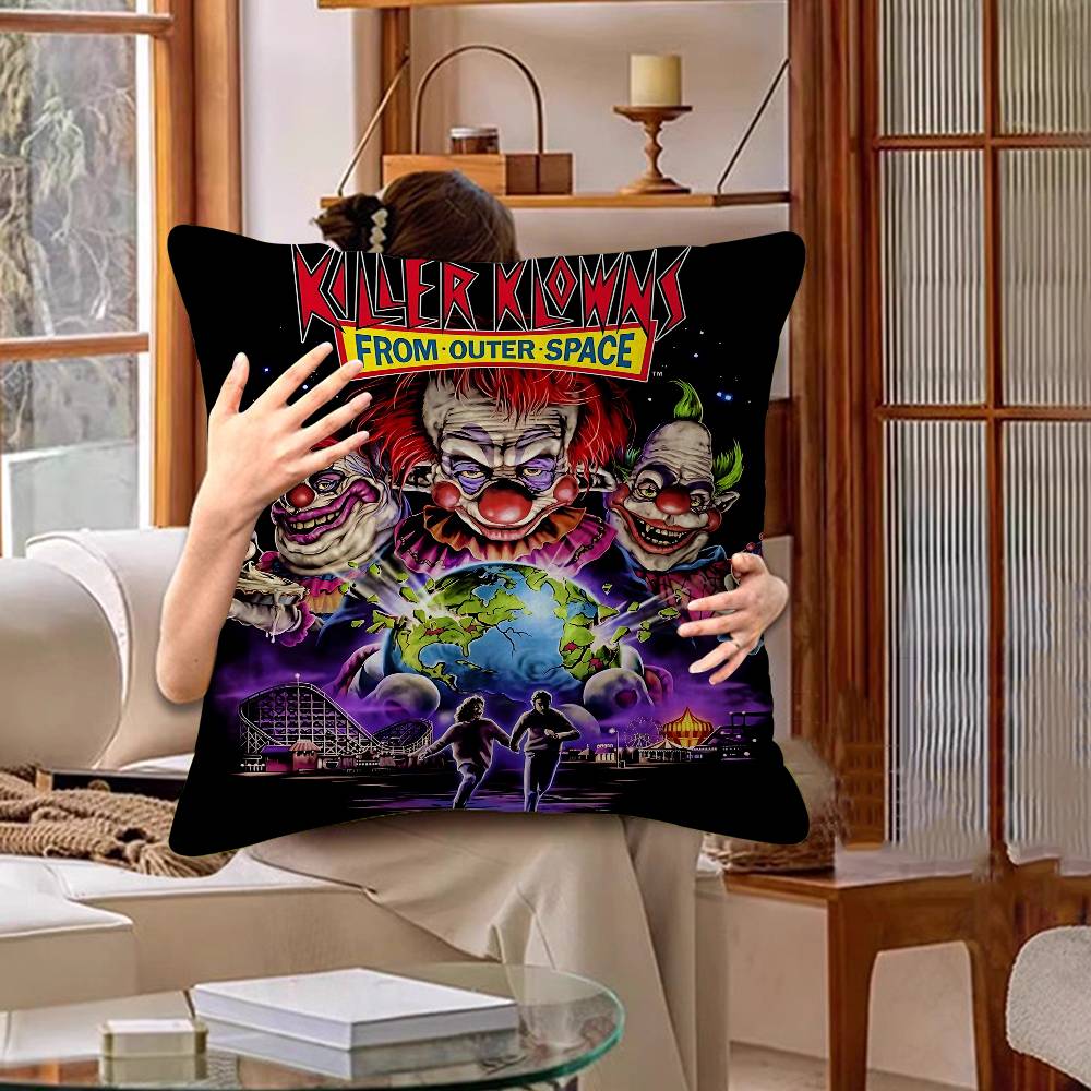 Killer Klowns From Outer Space Anime Cushion Cover Pillowcase Upholstery Sofa Throw Pillow Home Decor Pillowcas