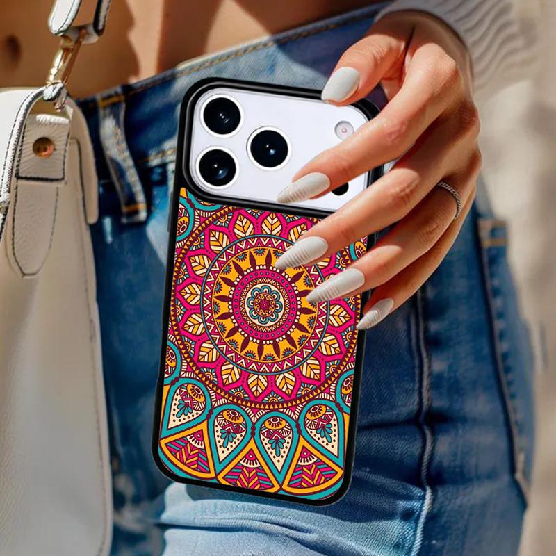Beautiful painting mandala flower Phone Case For iPhone 17 Air 14 15 13 12 Max Cover For Apple 16 16e 11 Pro Max Plus