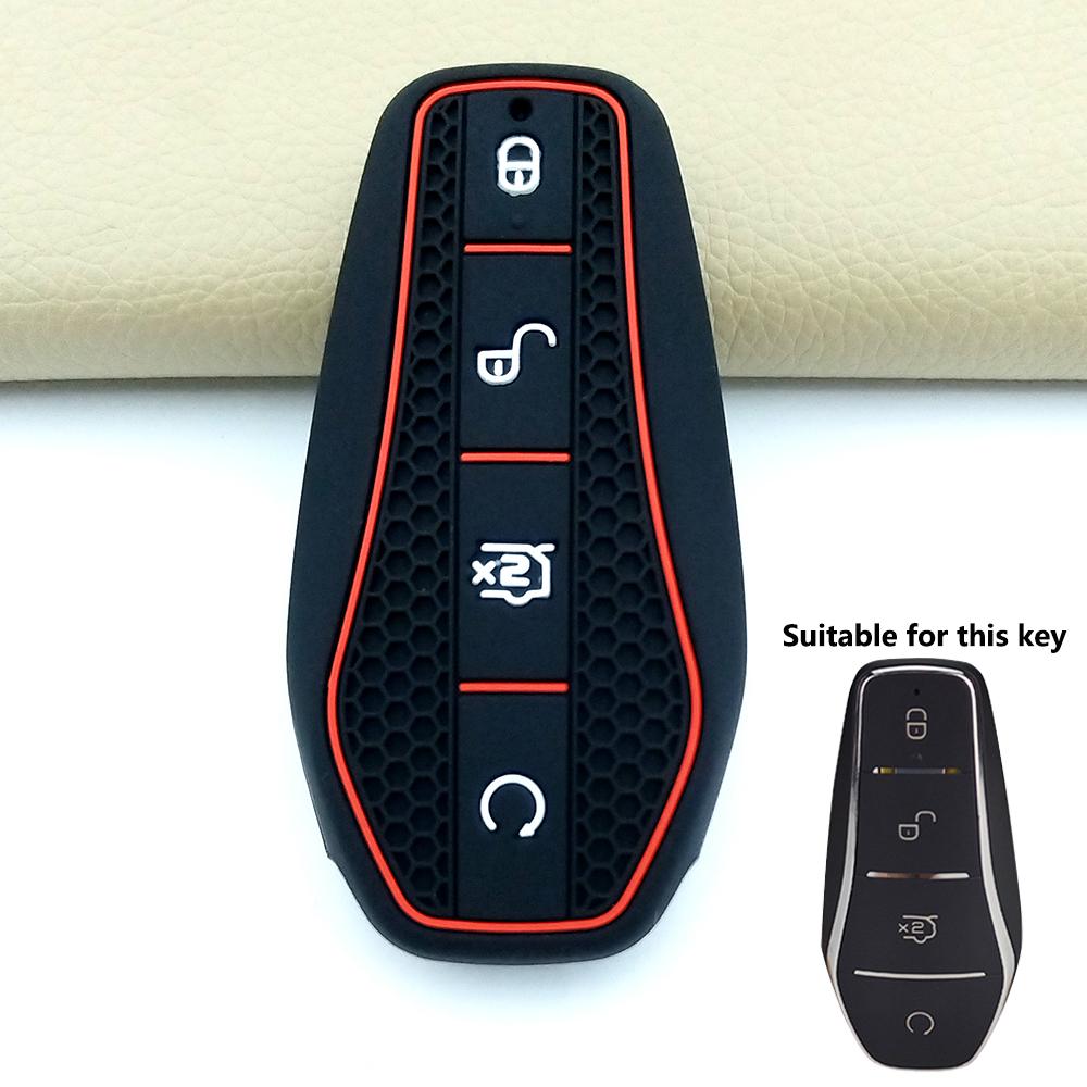Silicone Car Key Case Cover For Byd Han Ev Tang Dm/Qin Plus/Song Pro/Max/Yuan Dolphin E2 Protector Auto Key Car Accessories