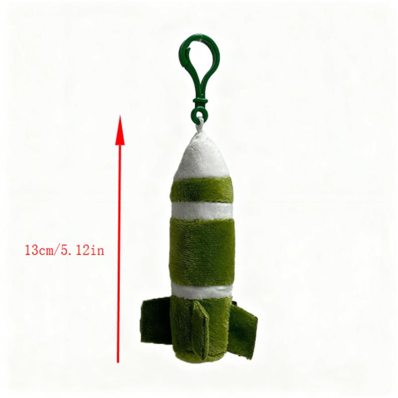 1/2 Pcs Cute Funny Missile Model Plush Doll Stuffed Toys Keychain Bag Pendant Backpack Hanging Ornaments Keyring Christmas Gifts
