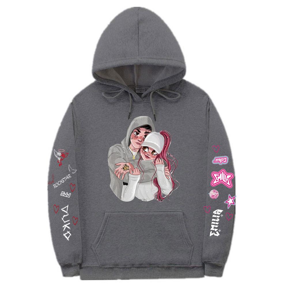 Singer DUKI Emilia Mernes MP3 Hoodies Fans Gift Men Women Clothing Fashion Hip Hop Sweatshirt Casual Oversized Hoody Streetwear