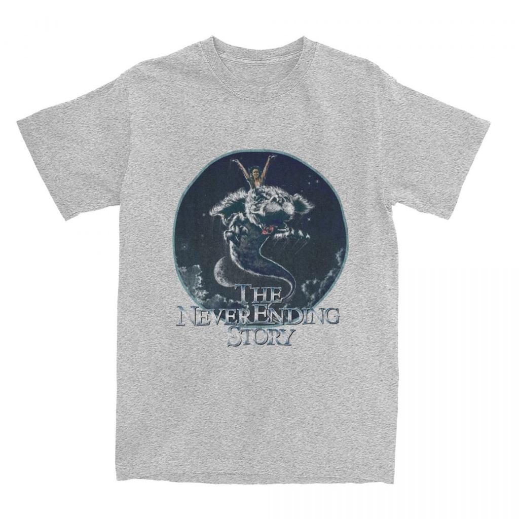 Men TShirt The Neverending Story TShirts Fashion Falkor Beach Tee Shirt Y2K Fun Printed Cotton Clothes Plus Size 6XL
