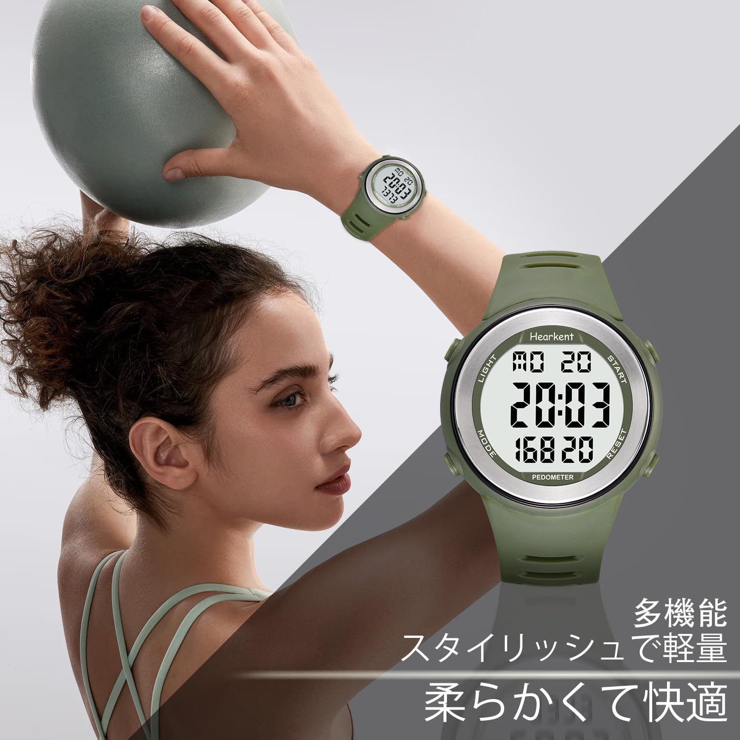 Montre Podomètre Numérique Étanché IP68 – Compteur De Pas Bluetooth, Alarme Vibrante Silencieuse, Affichage LED, Sans Application