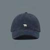 Embroidered Grinding Baseball Cap for Women with Wide Brim Showing Face Small Retro Hat Soft Top Sun Protection Baseball Cap for Men