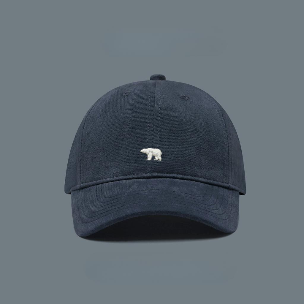 Embroidered Grinding Baseball Cap for Women with Wide Brim Showing Face Small Retro Hat Soft Top Sun Protection Baseball Cap for Men