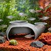Aquarium Underground Cave 3D Printed Under Gravel Tunnel Hideout Fish Tank Decoration for Betta Corydora Catfish Loach Clown Pleco Guppy Shrimp