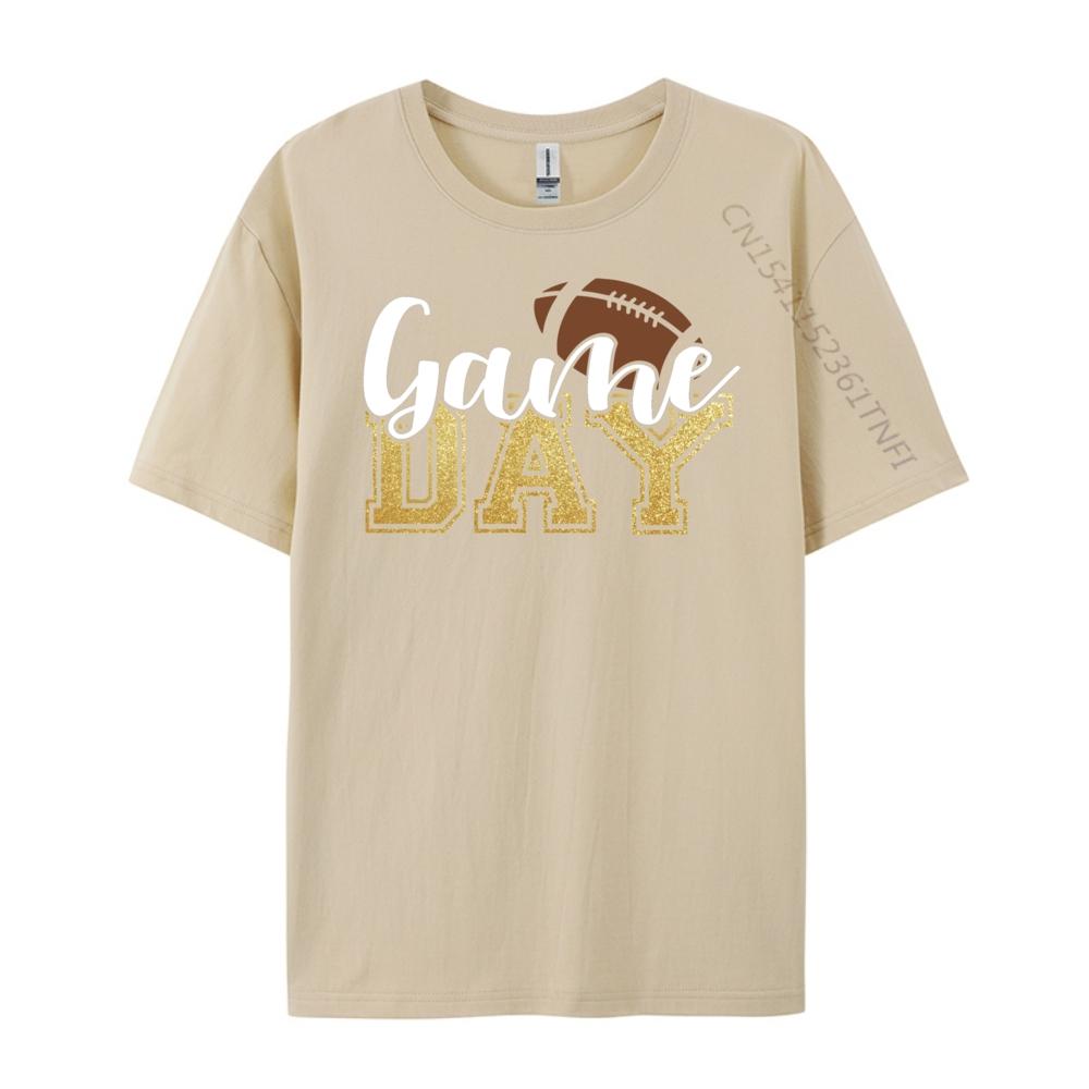 Football Game Day White T Shirt Men Christmas Tshirt Graphic Tee Original Mens TShirts Creative Classic