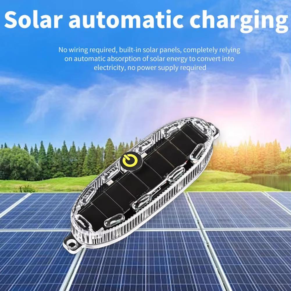 Solar Warning Light Car Rear Collision Prevention Free Breathing Light Motorcycl Electric Vehicle Bicycle LED Tail Flashing Ligh