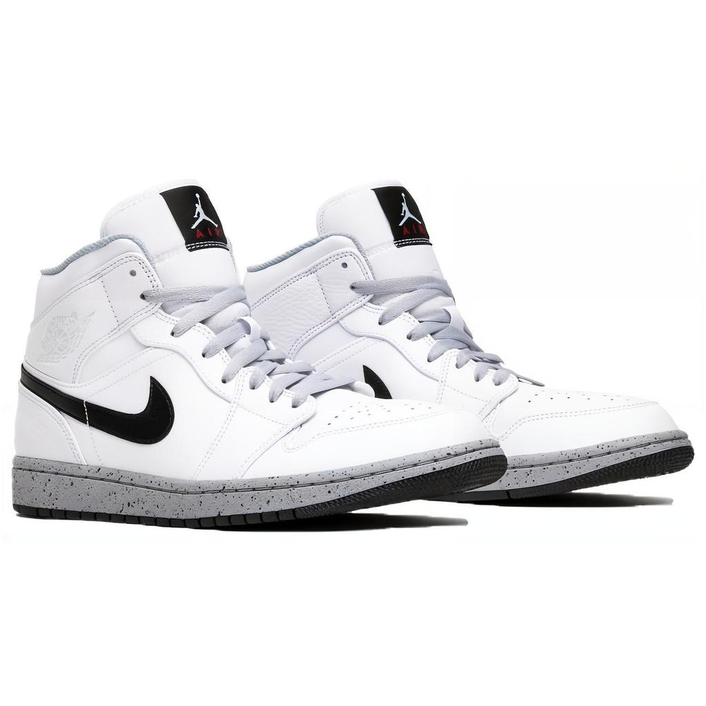 Air Jordan 1 Mid 'White Cement' Men's 554724-115