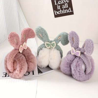 Cute Plush Winter Warm Earmuffs, Anti-freeze Ears, Foldable Ear Warmers, Gifts For Girls In Autumn And Winter, Suitable For Daily Outings