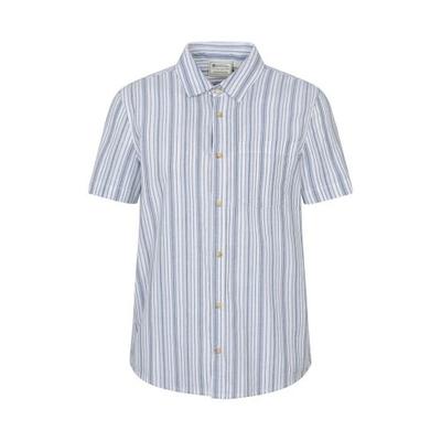 Mens Derby Stripe Cotton Short-Sleeved Shirt