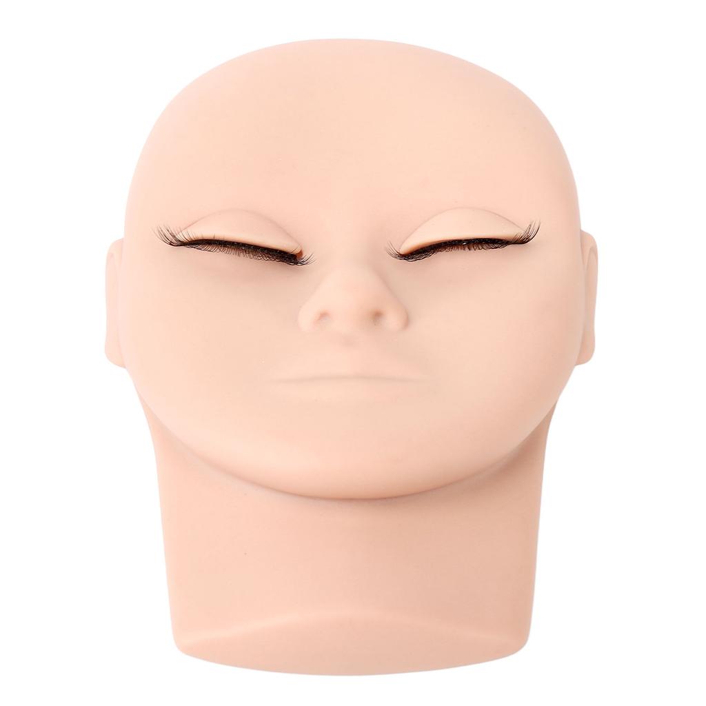Eyelash Mannequin Head Double Laryer Eyelash Extension Removable Eyelids Makeup Practice Head
