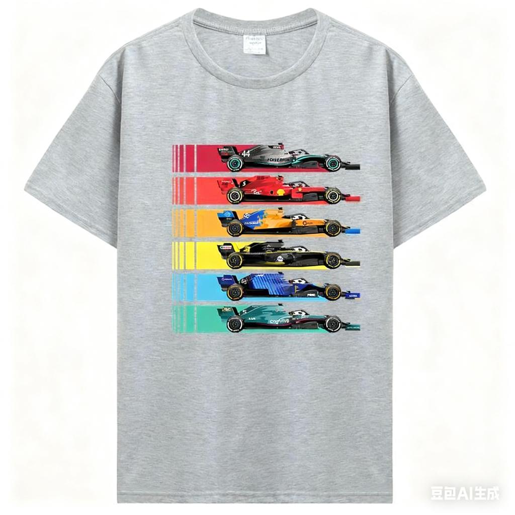 Ανδρικά T-shirts F1 Racing Μόδα Αυτοκίνητα Εκτυπώσεις Βίντατζ Βαμβακερό T-shirt Κορυφή