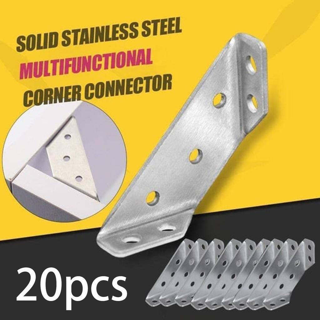 Stainless Steel Small Corner Bracket Support Frame Furniture Corner Bracket Connector Corner Bracket