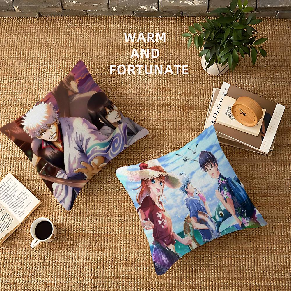 Japanese Anime Gintama Pillow Gift Home Office Decoration Pillow Bedroom Sofa Car Cushion Coverpillow Case