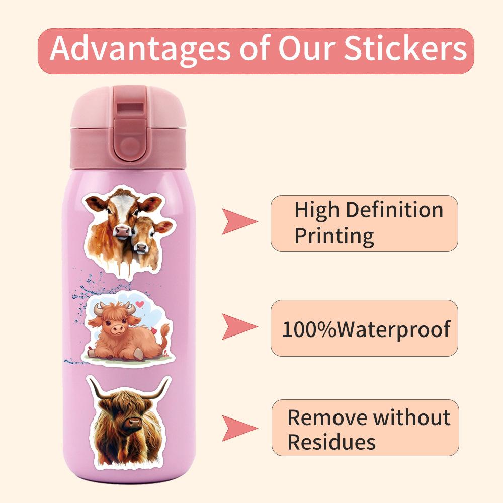 110 Cartoon Animals Doodle Stickers Decorative Scooter Notebook DIY Stickers