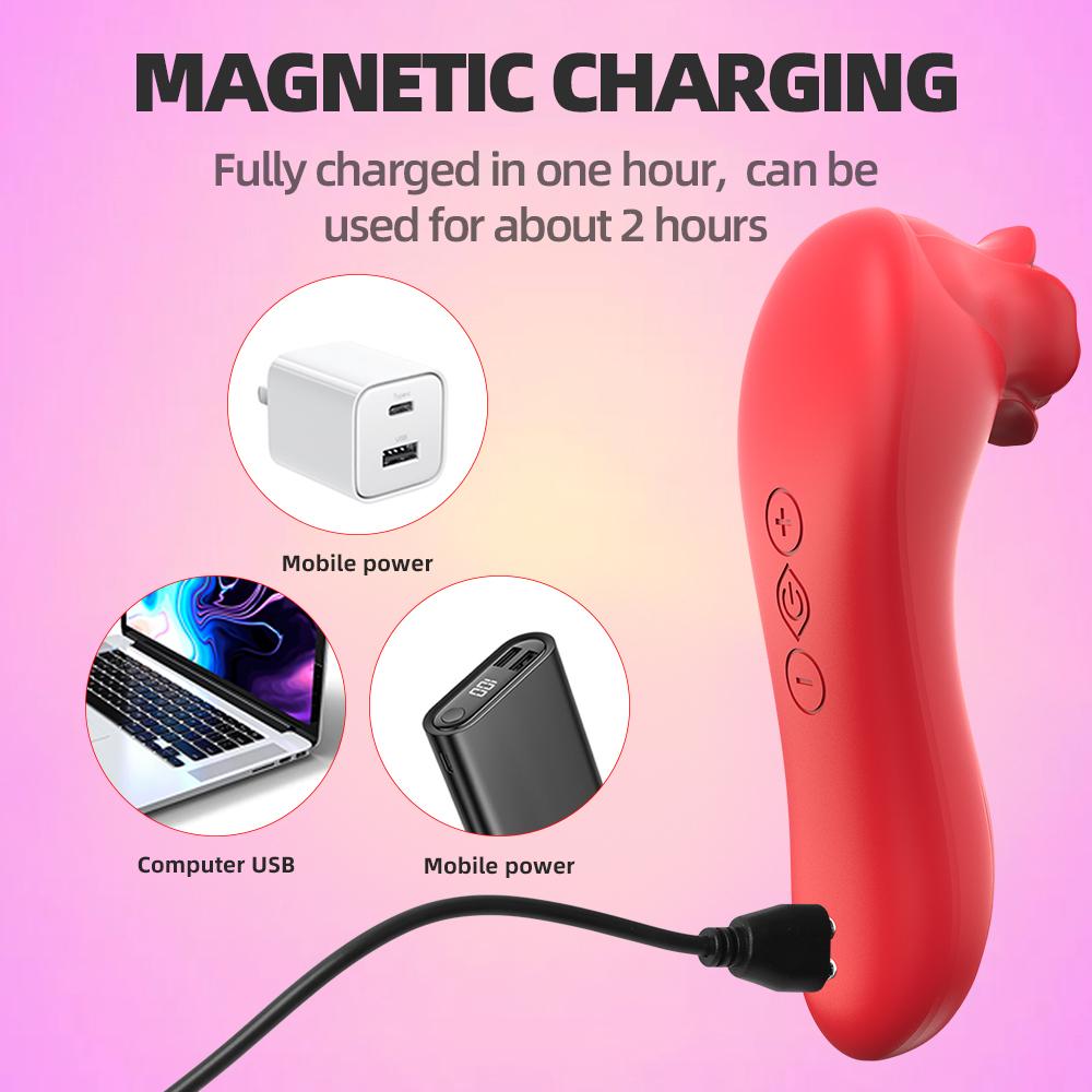 Clit Sucker Oral Nipple Vacuum Sucking Rose Vibrator Female Sex Toy Mini Sucking Vibrating Adults Good Sex Product Suck Vibrator