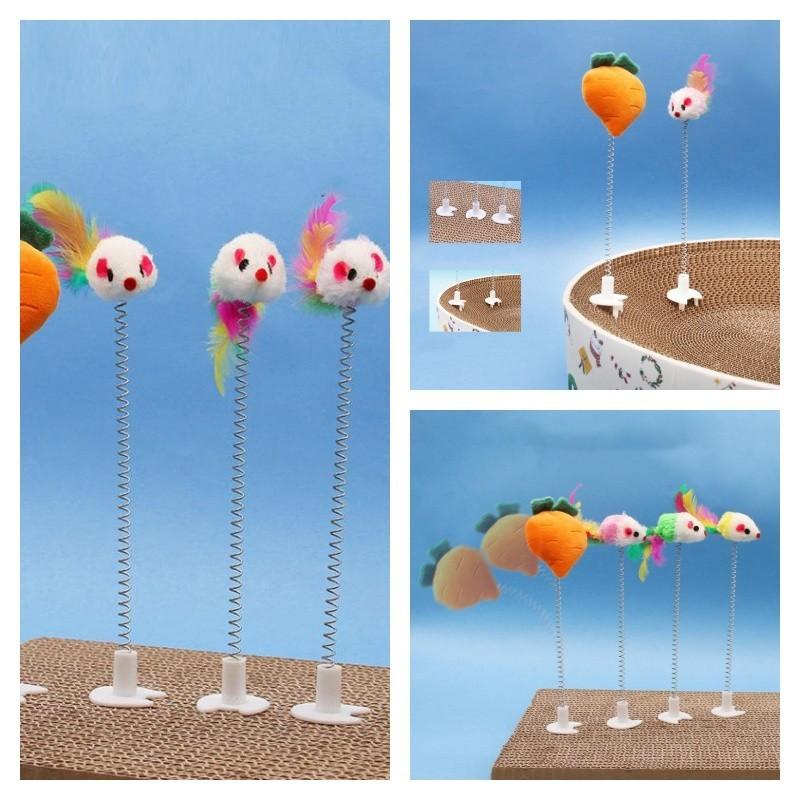 Durable Plastic Cat Scratching Board Toy Fun And Engaging Random Colors Or Carrot) Perfect For Your Feline Friend