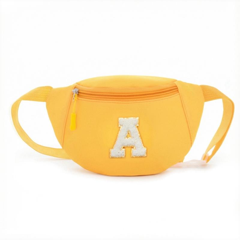Children s Alphabet Print Yellow Crossbody Bag Chest Bag