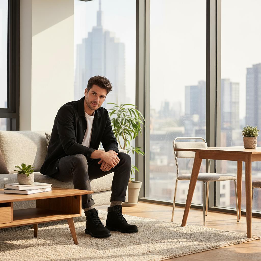 Timberland 6-calowe buty premium czarne męskie sneakersy TB110073-001