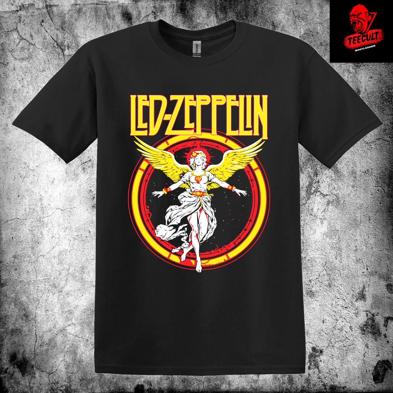 Men s and Women s T-shirts Led Zeppelin Classic Metal Rock Band Unisex Cotton M