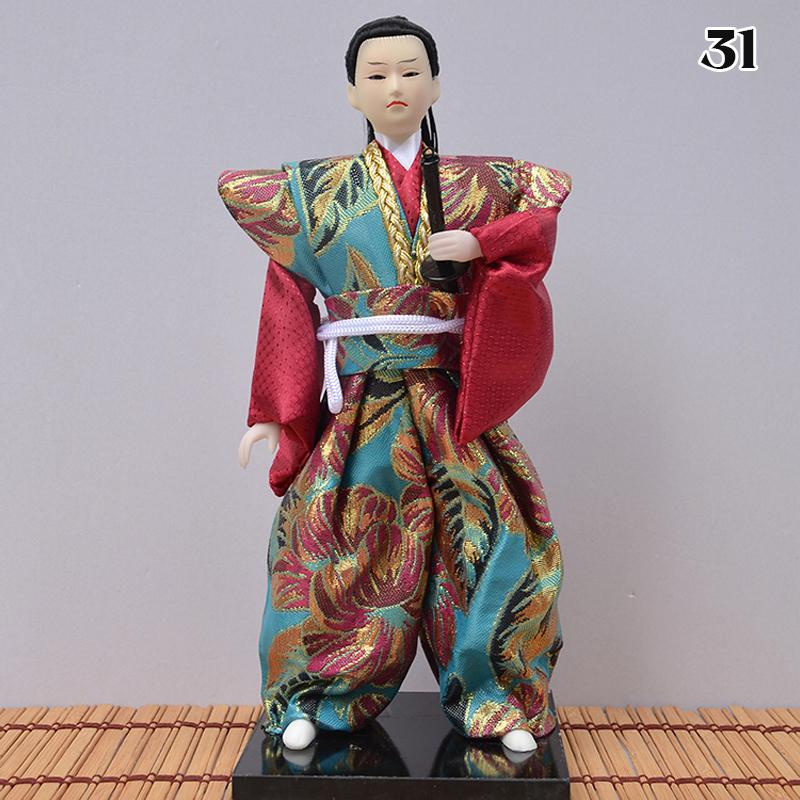 Japanese Samurai Ninja Figurines Dolls With Kimono Traditional Ninja Ornaments Home Decor Collection Arts Craft Gifts