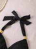 Women's Swimsuit Tankini Back Ties Drawstring Bikini Beachwear Bathing Suits