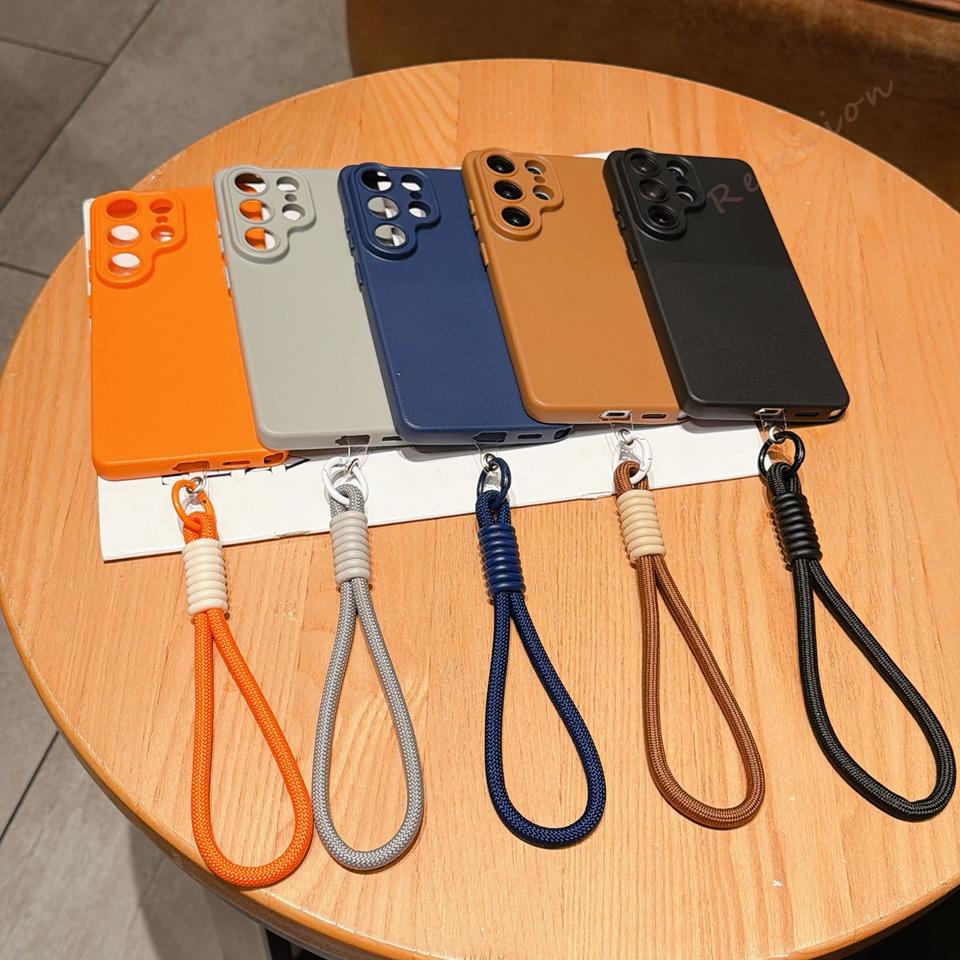 Strap Dot Phone Case for Samsung Galaxy S26 S23 S24 S25 FE Ultra Plus A57 A17 A16 A56 A36 A55 A53 Shockproof Protector Cover