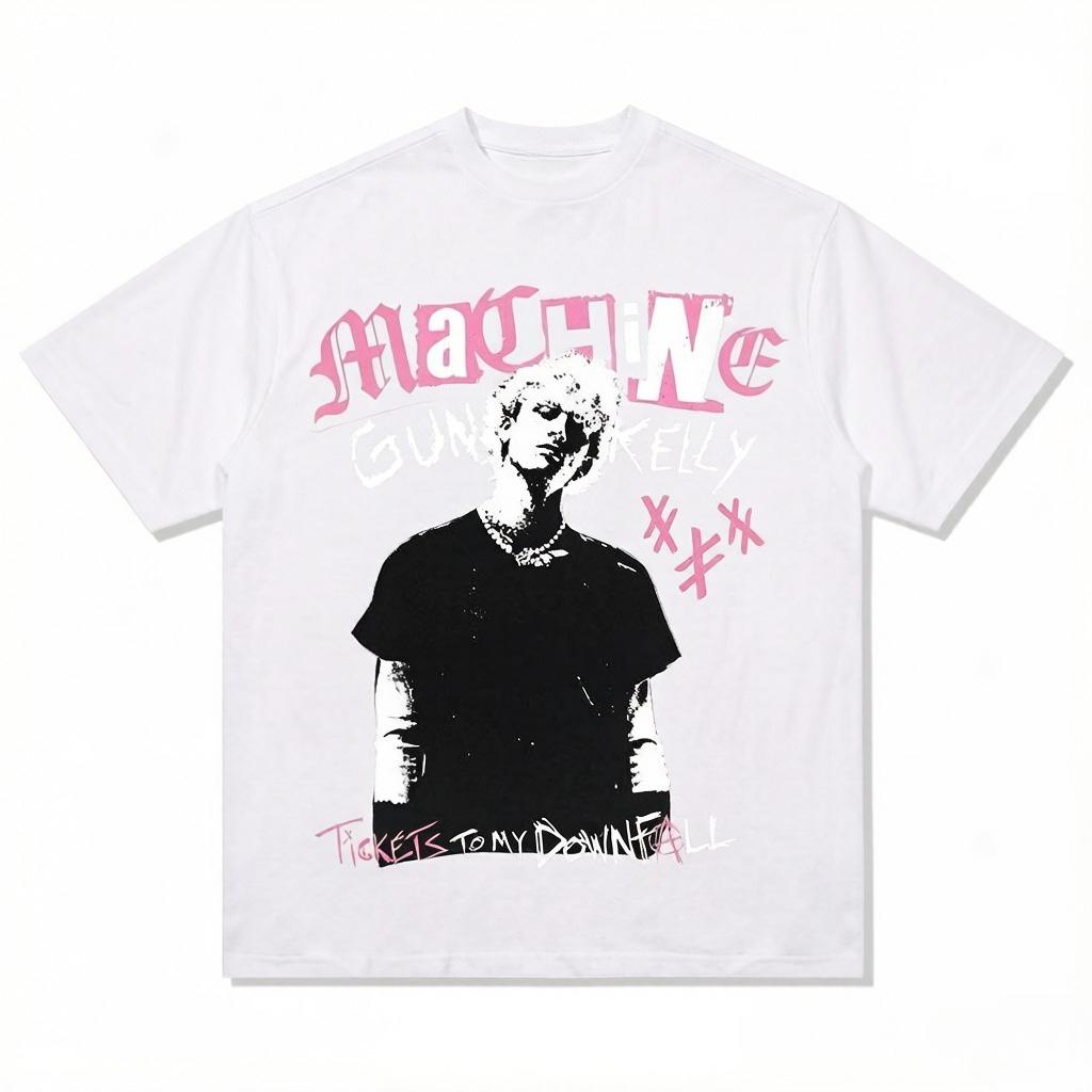 

MGK Machine Gun Kelly Cotton Printed TShirt Suitable for Both Unisex and Women Essential for Fans Shortsleeved Fashion 4XL