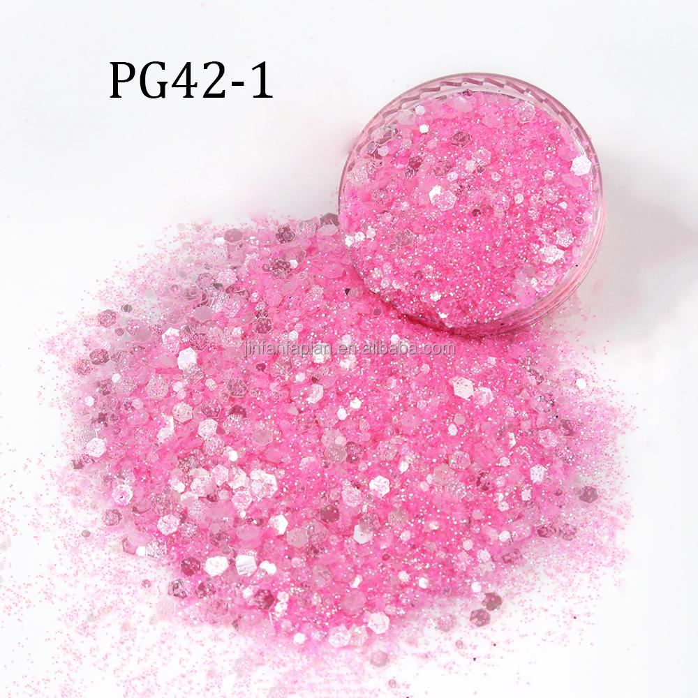 Factory Direct Sale Mix Bulk Cosmetic Grade Glitter Nail Art Decoration Glitter