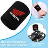 3D Logo Motorcycle Front Fluid Brake Reservoir Sock With Keychain Key ring For Honda CRF CB CR XR CRM CBR 125 250 300 350 aho256