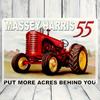 Vintage Massey Harris Tractor Metal Tin Sign Farmhouse Rustic Wall Art Garage Man Cave Bar Decor