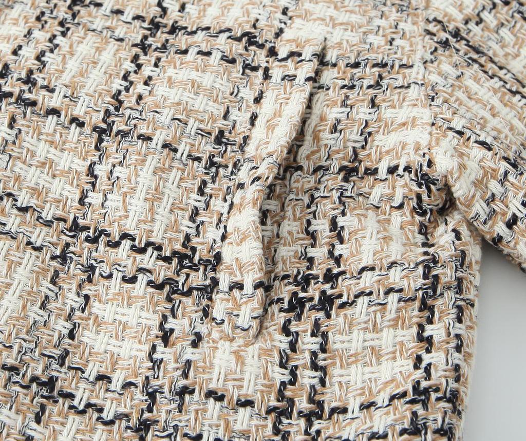 European & American Style Autumn Women's Casual Textured Short Jacket 9013118
