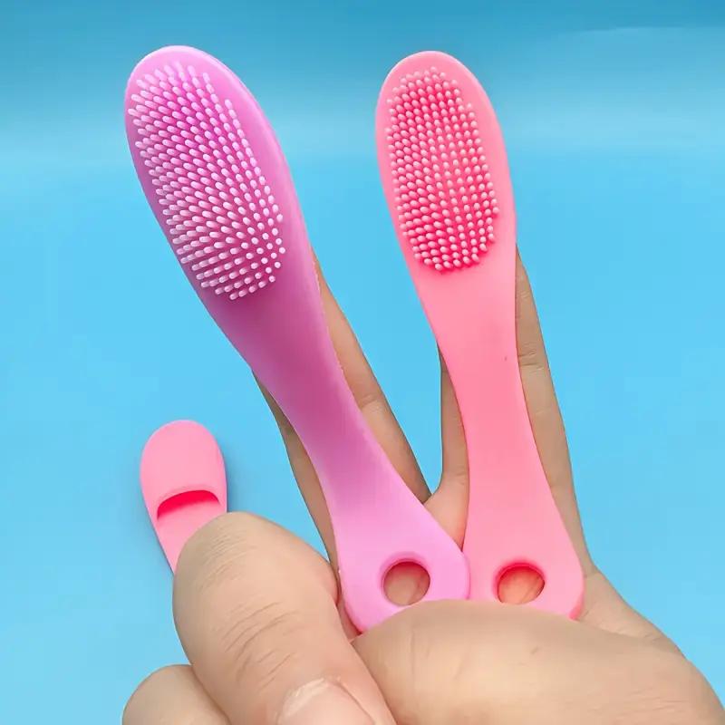 Mini Silikon Mitesser Akne Reinigungsbürste Weiche Haare Make-up Pinsel Schönheit Gesichtsreinigung Nasenporen Bürste Reinigung Fingerlinge