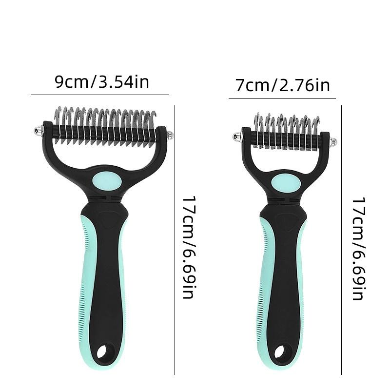 Pet Fur Knot Cutter Dog Grooming Shedding Tools Pet Cat Hair Removal Comb Brush Double Sided Pet Products Comb For Dog
