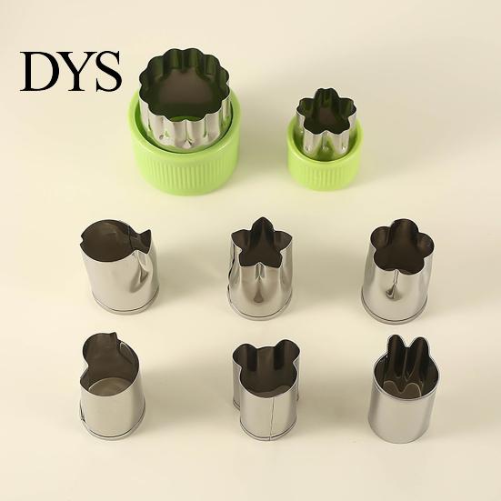Dessert Mold 8Pcs/Set Cookie Cutter Heat-resistant Non-stick Anti-Deform Quick Demoulding Cake Embossing Die DIY Flower Animal Biscuit Kitchen Tool