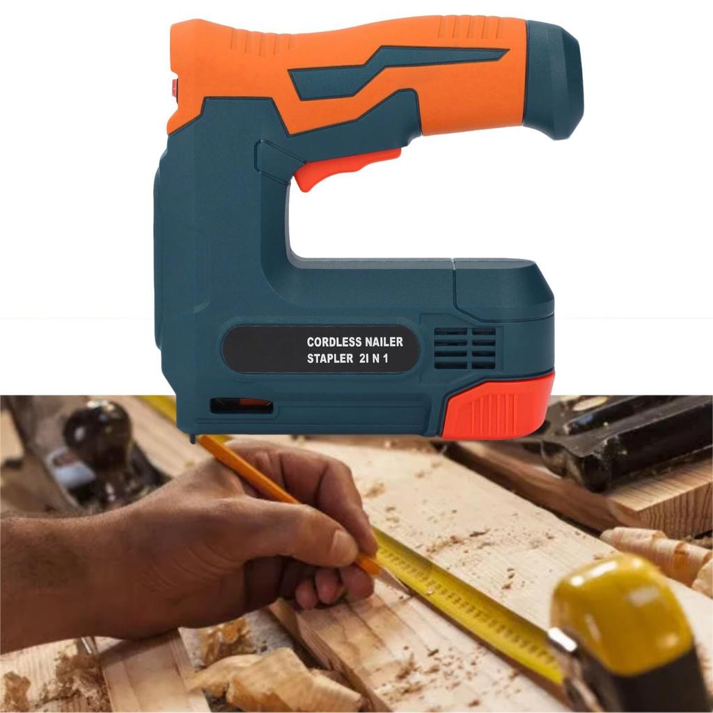 2000mAh Electric Staple Gun, Cordless Nailer Stapler,USB Charging Portable Battery Powered Nail Gun With 6mm and 10mm Nails