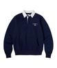 BAKKEN [Men] Hidden Button Rugby Collar Sweatshirt Bk7826 (4 Colors)