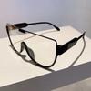 Monoblock Semi-round Sunglasses Half Frame Outdoor Oversized Sun Glasses Designer Goggle Shades for Women & Men