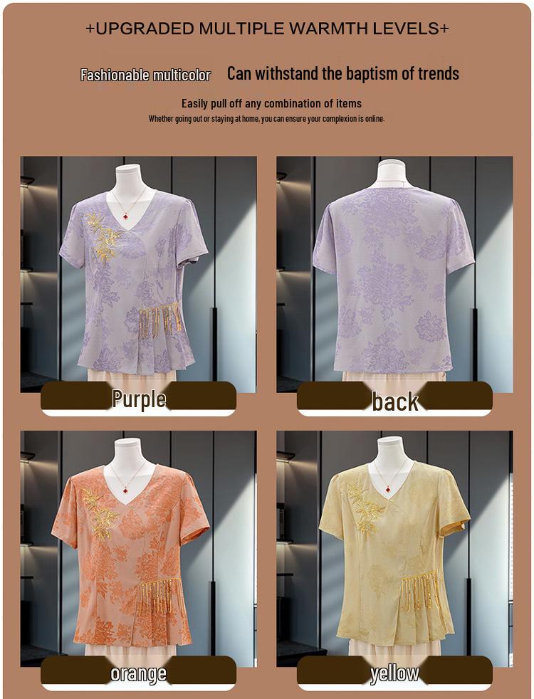 Elegant Embroidered Short Sleeve Mother's Wear - Summer 2026 Collection